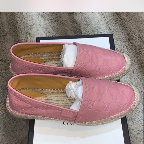 Gucci Pink Espadrille Flats Women’s - Picture 2 of 5